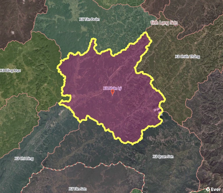 Ranh giới hành chính xã Nhân Lý