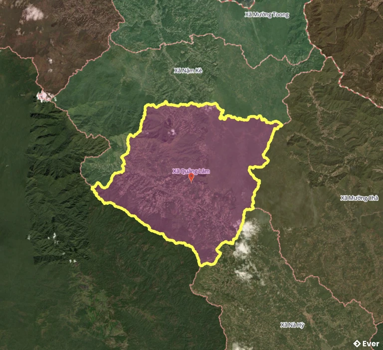 Ranh giới hành chính xã Quảng Lâm