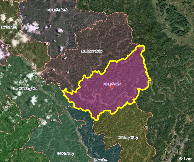 Ranh giới hành chính xã Quốc Việt