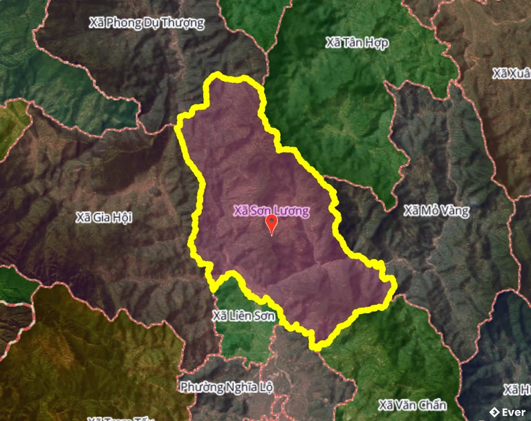 Ranh giới hành chính xã Sơn Lương