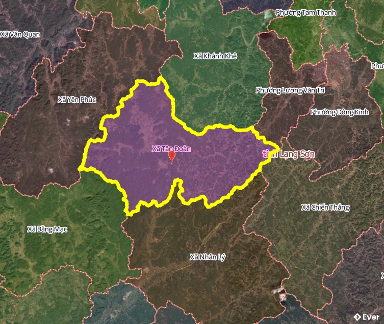 Ranh giới hành chính xã Tân Đoàn