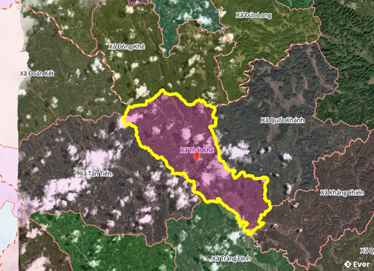 Ranh giới hành chính xã Thất Khê