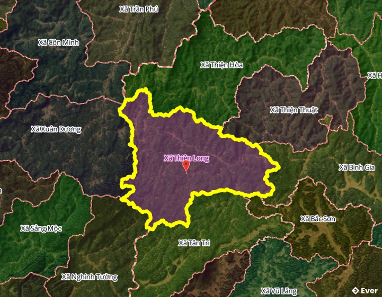 Ranh giới hành chính xã Thiện Long