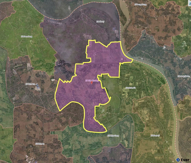 Ranh giới hành chính xã Trần Thương