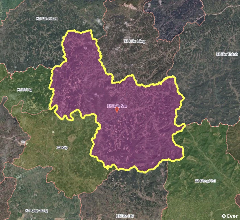 Ranh giới hành chính xã Tuấn Sơn