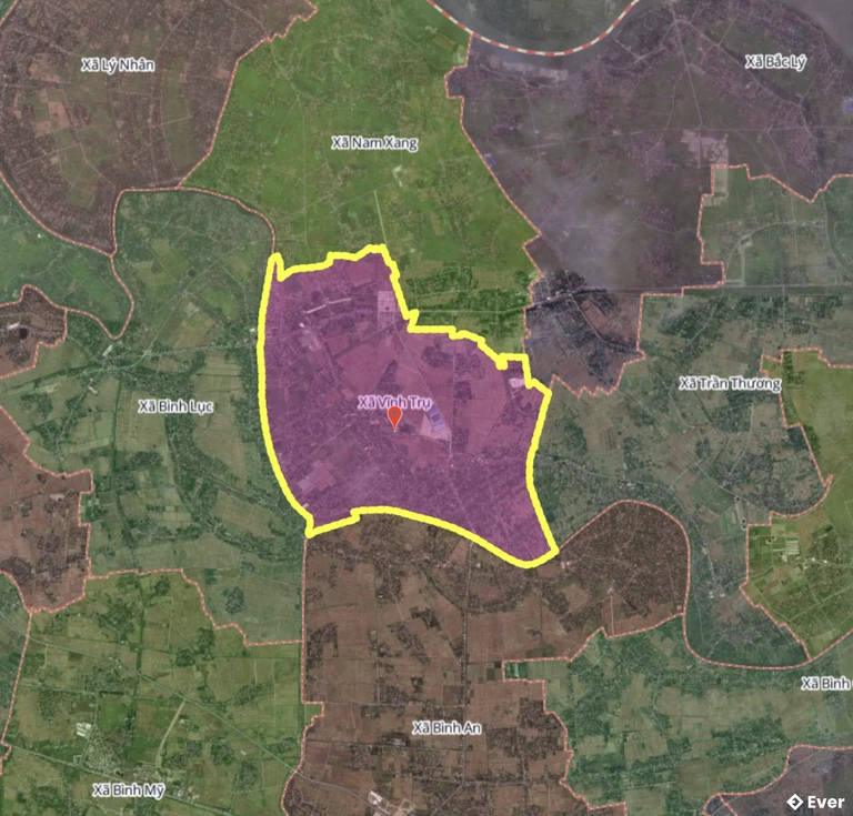 Ranh giới hành chính xã Vĩnh Trụ