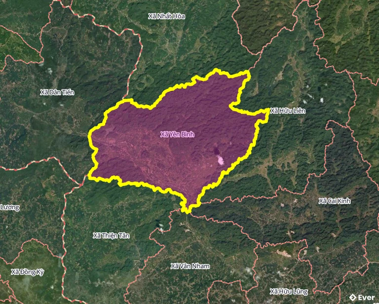 Ranh giới hành chính xã Yên Bình