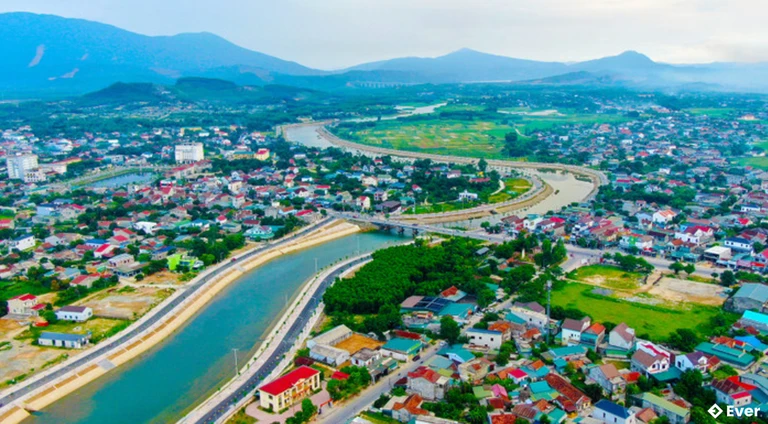 Toàn cảnh khu vực trung tâm phường Sông Trí