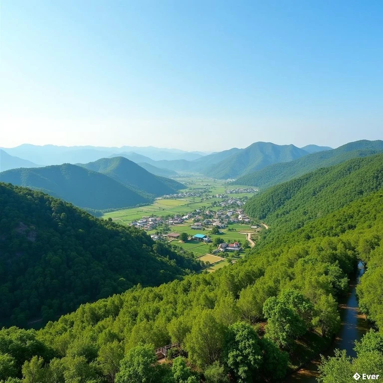 Toàn cảnh nông thôn yên bình tại xã Đường Hồng