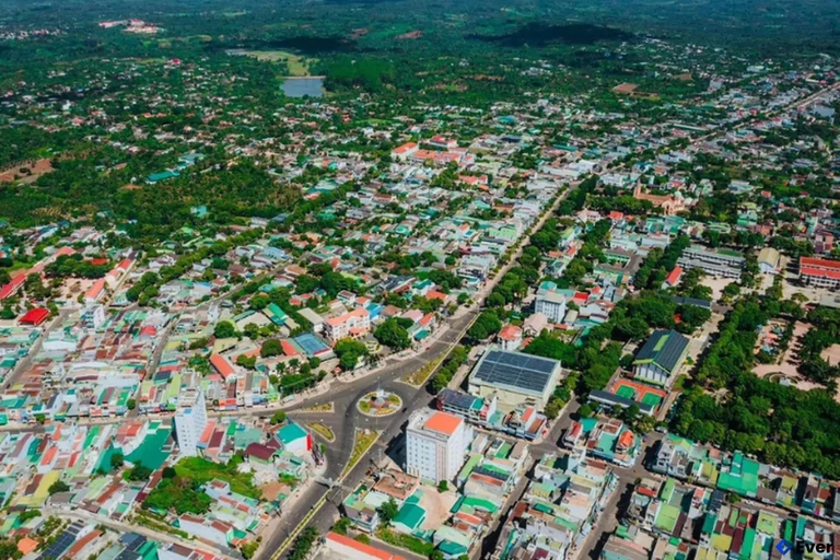 Toàn cảnh phường Buôn Hồ từ trên cao