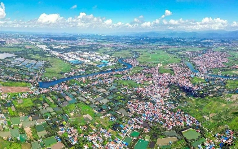 Toàn cảnh phường Nam Triệu từ trên cao