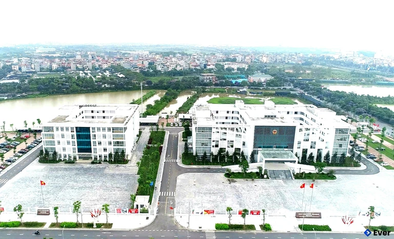 Toàn cảnh trụ sở hành chính xã Gia Lâm