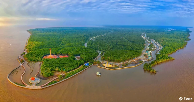 Toàn cảnh xã Đất Mũi, tỉnh Cà Mau sau sáp nhập