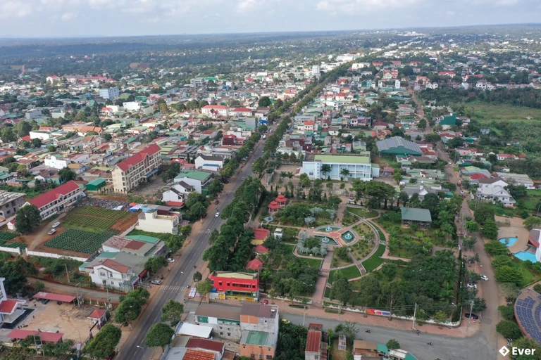 Toàn cảnh xã Krông Pắc từ trên cao