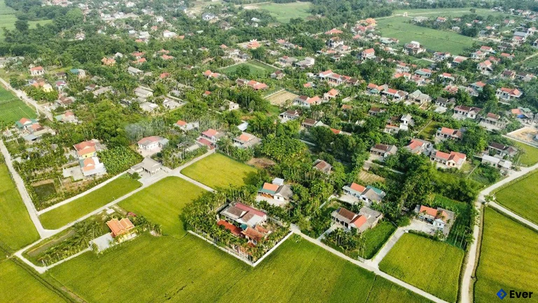 Toàn cảnh xã Quảng Vinh cũ hiện nay là xã Đan Điền