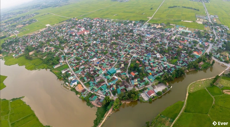 Tổng quan xã Bạch Hà, tỉnh Nghệ An nhìn từ trên cao