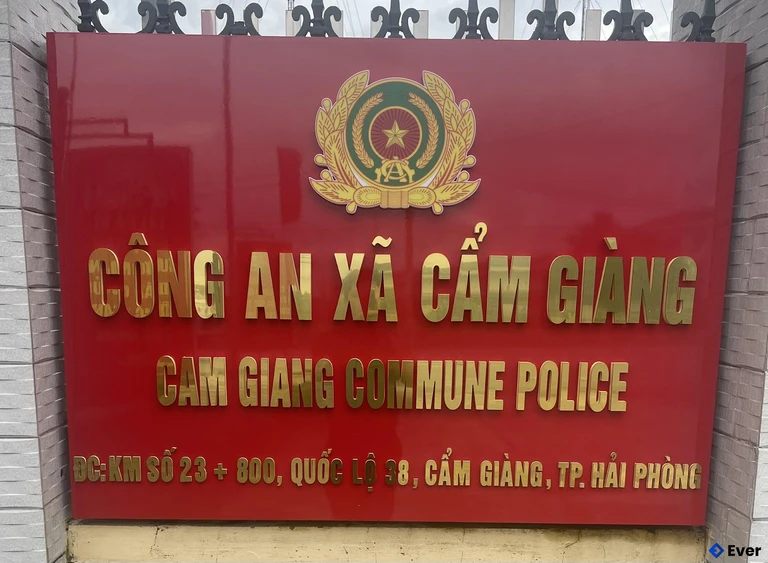 Trụ sở công an xã Cẩm Giàng, Hải Phòng sau sáp nhập