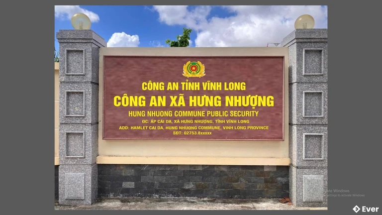 Trụ sở công an xã Hưng Nhượng