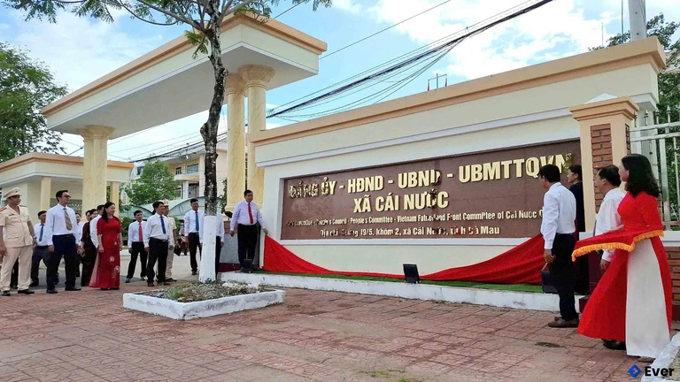 Trụ sở hành chính mới của xã Cái Nước được khánh thành nhằm phục vụ người sau sáp nhập