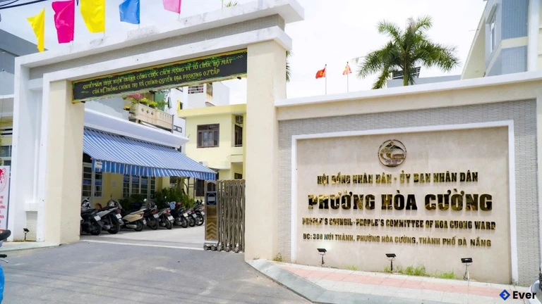Trụ sở hành chính phường Hòa Cường sau sáp nhập