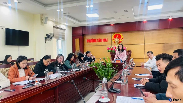 Trụ sở hành chính phường Tân Mai sau sáp nhập