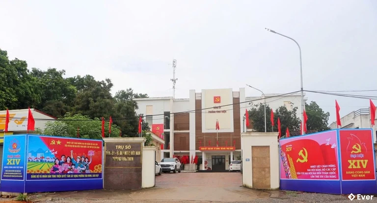 Trụ sở hành chính phường Tùng Thiện sau sáp nhập