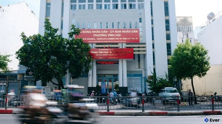 Trụ sở hành chính phường Vĩnh Hội sau sáp nhập