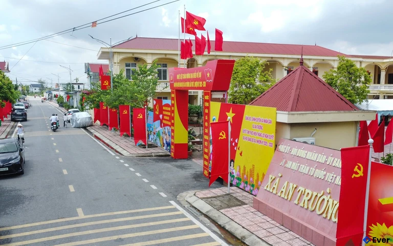 Trụ sở hành chính xã An Trường sẵn sàng cho đại hội