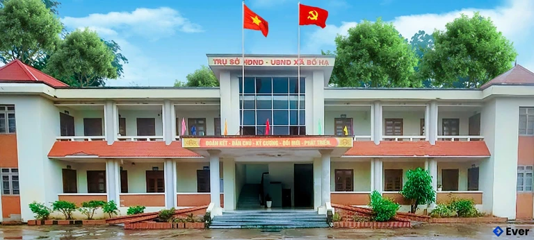 Trụ sở hành chính xã Bố Hạ sau sáp nhập