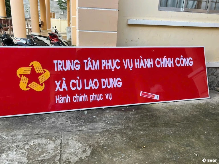 Trụ sở hành chính xã Cù Lao Dung được sửa sang để phục vụ người dân sau sáp nhập