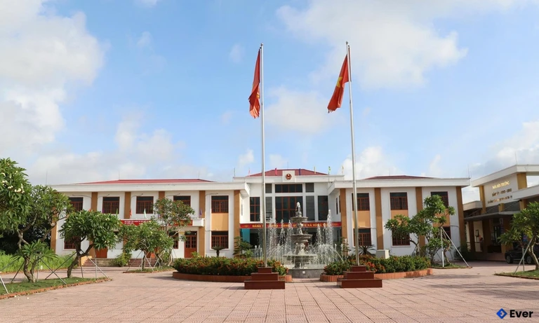 Trụ sở hành chính xã Hồng Vân sau sáp nhập