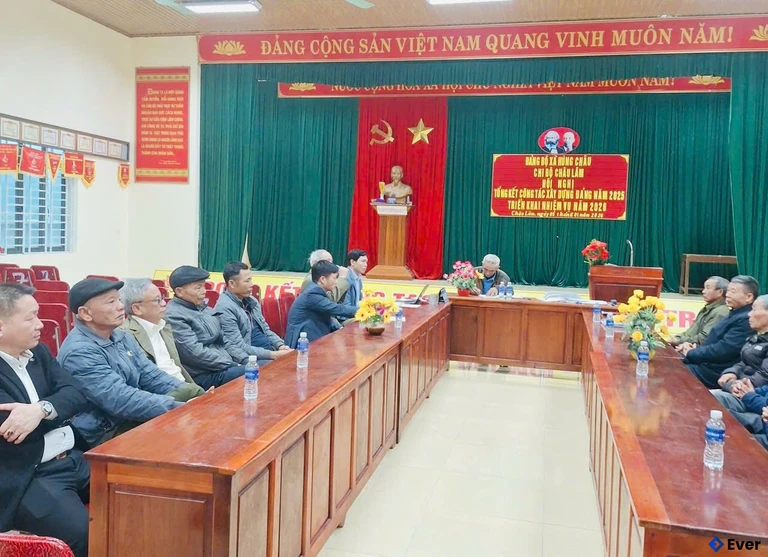 Trụ sở hành chính xã Hùng Chân sau sáp nhập