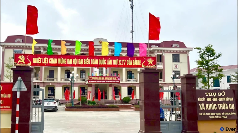 Trụ sở hành chính xã Khúc Thừa Dụ, sau sáp nhập