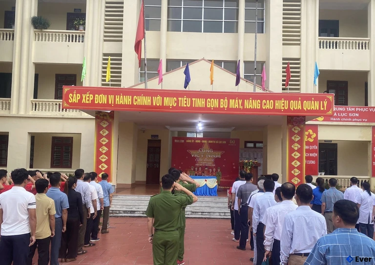 Trụ sở hành chính xã Lục Sơn sau sáp nhập