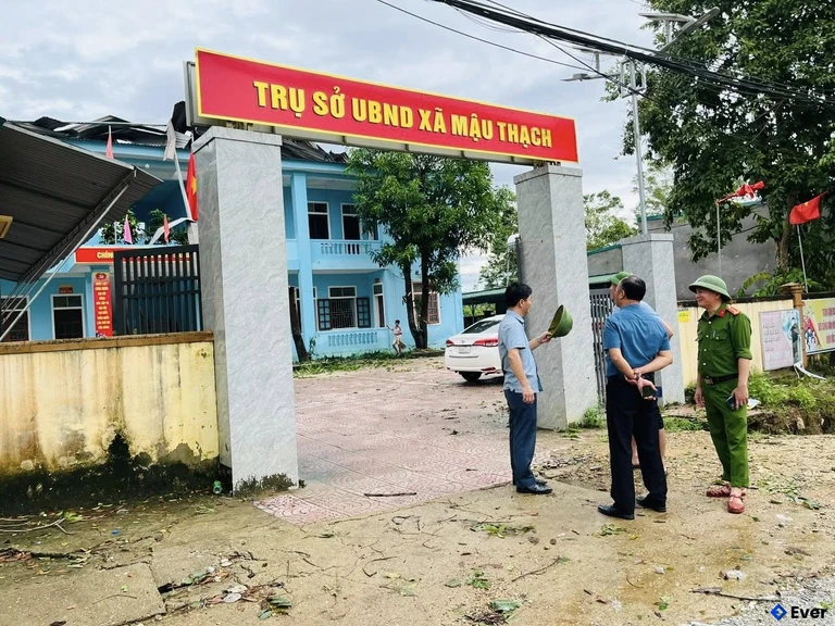 Trụ sở hành chính xã Mậu Thạch sau sáp nhập