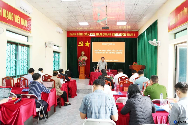 Trụ sở hành chính xã Mường Khiêng sau sáp nhập