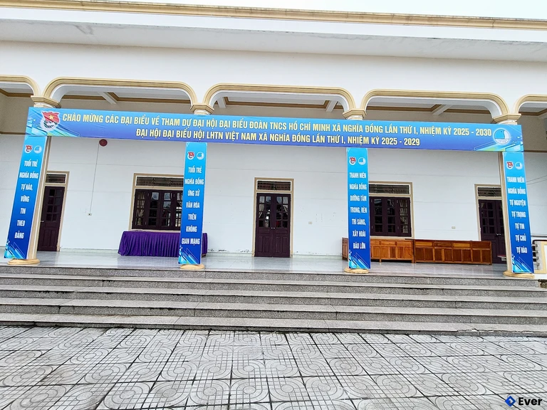 Trụ sở hành chính xã Nghĩa Đồng sau sáp nhập