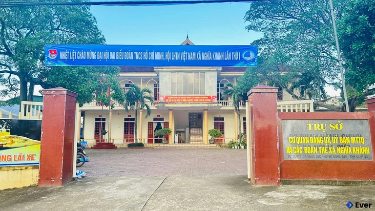 Trụ sở hành chính xã Nghĩa Khánh sau sáp nhập