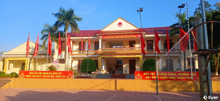 Trụ sở hành chính xã Nghĩa Lâm sau sáp nhập