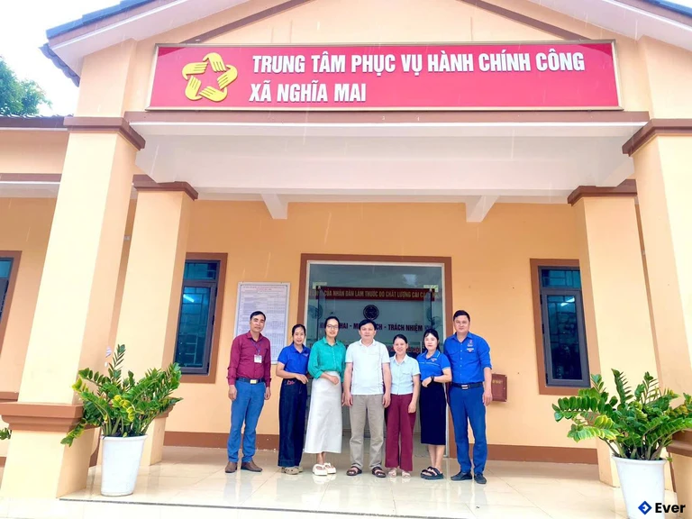 Trụ sở hành chính xã Nghĩa Mai sau sáp nhập