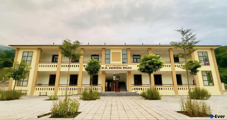 Trụ sở hành chính xã Nhôn Mai sau sáp nhập