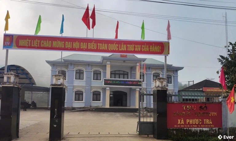 Trụ sở hành chính xã Phước Trà sau sáp nhập