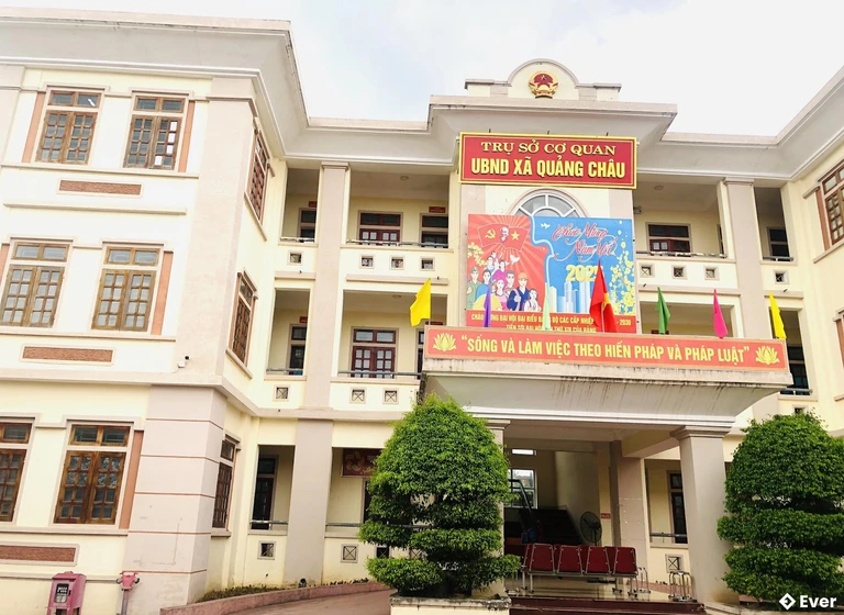 Trụ sở hành chính xã Quảng Châu sau sáp nhập