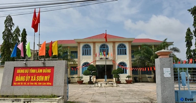 Trụ sở hành chính xã Sơn Mỹ sau sáp nhập