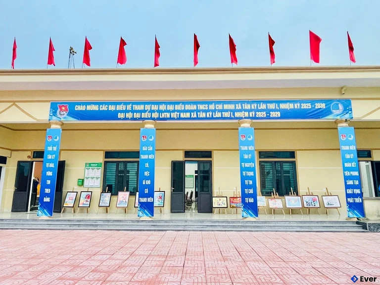 Trụ sở hành chính xã Tân Kỳ sau sáp nhập