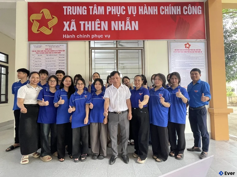 Trụ sở hành chính xã Thiên Nhẫn sau sáp nhập
