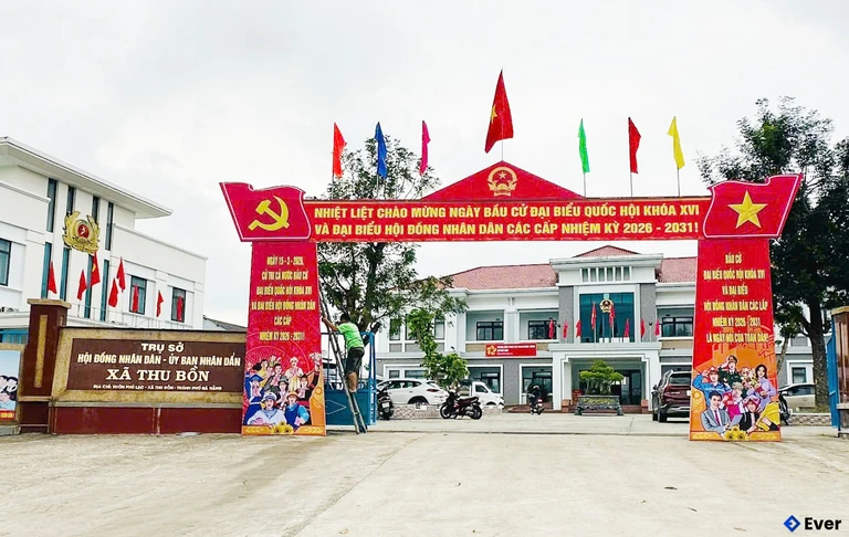 Trụ sở hành chính xã Thu Bồn sau sáp nhập