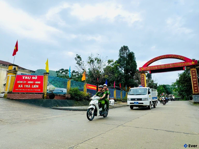 Trụ sở hành chính xã Trà Liên sau sáp nhập