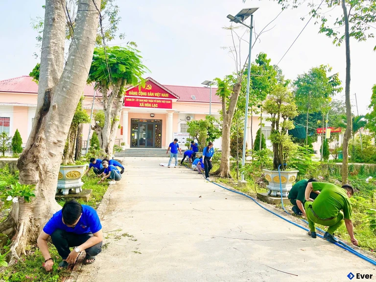 Trụ sở xã Hòa Lạc sau sáp nhập