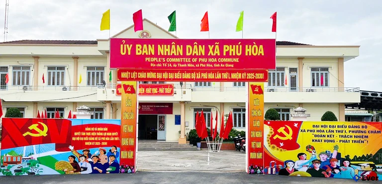Trụ sở xã Phú Hòa sau sáp nhập